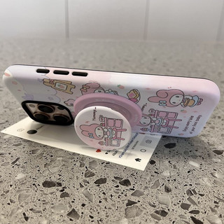 Ốp điện thoại họa tiết chú thỏ màu hồng 17air Thích hợp cho iPhone 11 12promax 12 13 14 15 pro max Ốp điện thoại 14promax 15pro 16 Pro max 17 17promax Vỏ