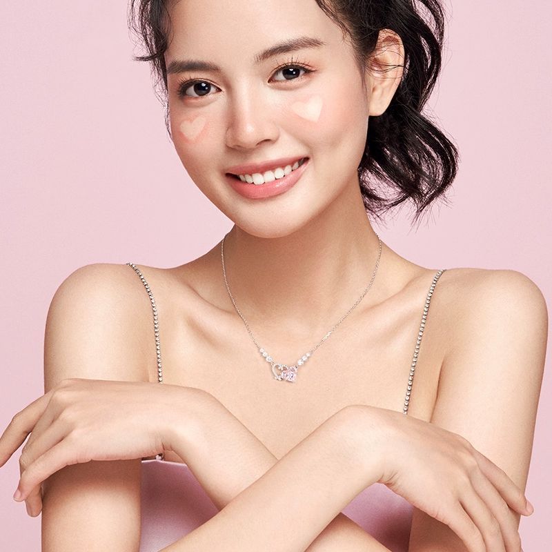 Vòng cổ trái tim tình yêu ngọt ngào bằng bạc FANCIME dành cho nữ - Vòng cổ tối giản sang trọng để hẹn hò