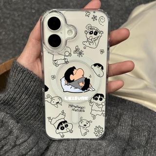 Ốp lưng bảo vệ trong suốt họa tiết Crayon Shin-chan ngủ cho iPhone 11 12 Pro 13 Pro Max 15 Pro Max 14 16 Pro 16 Plus 17 Air 17 Pro 17 Pro Max
