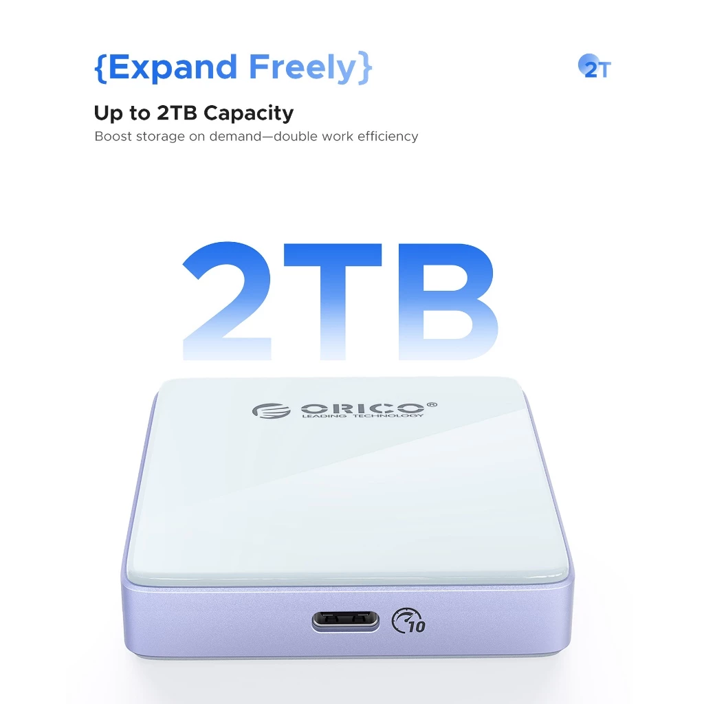 ORICO M.2 SSD Vỏ từ tính 2230 / 2242 NVMe Enclosure PD 100W Bộ chuyển đổi bên ngoài TF / SD 3.0 Vỏ h