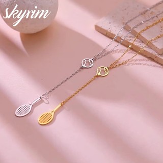 Vòng cổ thể thao Skyrim tennis made from thép không gỉ, phù hợp với nữ và không gây dị ứng.