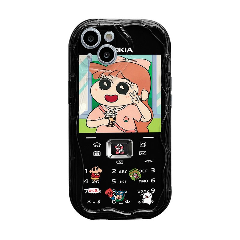 Ốp Lưng Cho Redmi Note 15 14 13 12 11 10 9 8 7 M7 F7 X7 14T Pro A5 A3 A1 A2 Plus 14C 13C 12C 10C 9A 9C Poco C75 C71 C65 Hình Bầu Dục Mắt Lớn Họa Tiết Sóng Dễ Thương Bé trai và bé gái