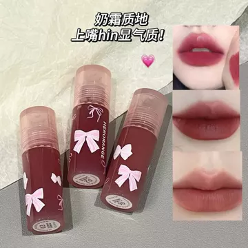 [Hàng mới về] Son kem lì dưỡng ẩm chống nước chống khô môi/Son kem lì chính hãng tone đỏ cam nâu đất thiết kế thỏi vuông thon dài