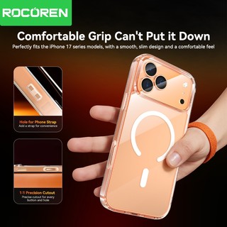 Ốp Điện Thoại Từ Tính Rocoren Cho iPhone 17 Pro Max Air Series Siêu Trong Suốt Mỏng Trong Suốt Vỏ Điện Thoại Chống Sốc