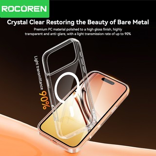 Ốp Điện Thoại Từ Tính Rocoren Cho iPhone 17 Pro Max Air Series Siêu Trong Suốt Mỏng Trong Suốt Vỏ Điện Thoại Chống Sốc