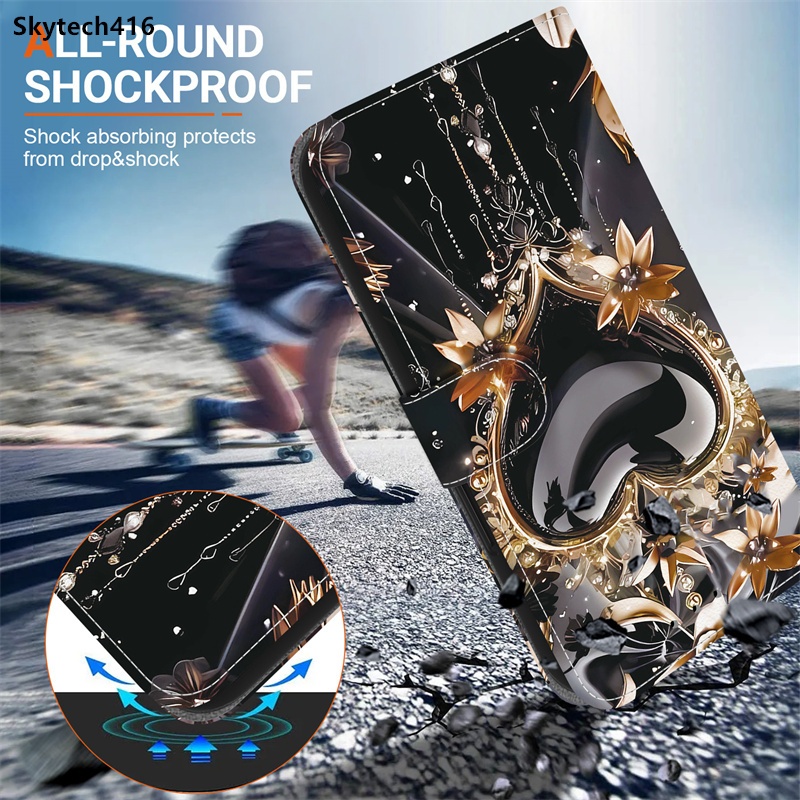 Ốp Lưng Cho Iphone 11 12 13 Mini Pro Max Ốp Lưng Chống Rơi Đứng Kiểu Khe Cắm Thẻ Ví Da PU Lật Bảo Vệ