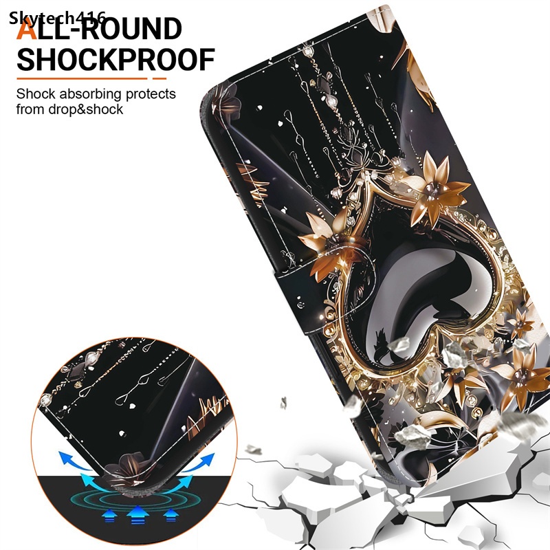 Ốp Lưng Cho Iphone 11 12 13 Mini Pro Max Ốp Lưng Chống Rơi Đứng Kiểu Khe Cắm Thẻ Ví Da PU Lật Bảo Vệ