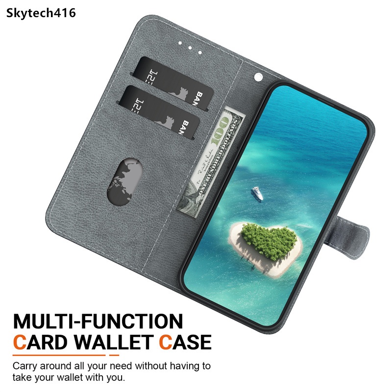 Ốp Lưng Cho Samsung Galaxy M04 M13 M14 M23 M32 M33 M34 M52 M53 M54 4G 5G Ốp Lưng Chống Rơi Kiểu Khe Cắm Thẻ Ví Da PU Flip Bảo Vệ