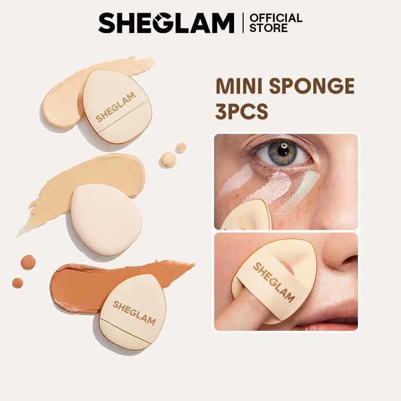 Sheglam Magic Finger Mini Sponge 3 Cái / bộ Mini Trang Điểm Puff Concealer Pha Trộn Bọt Biển Mềm Làm Đẹp Dụng Cụ Trang Điểm