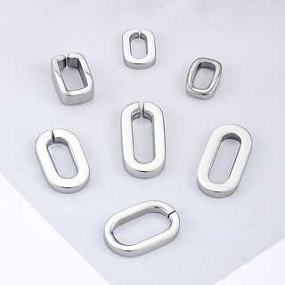 Thép Không Gỉ Hình Bầu Dục Cho DIY Dây Chuyền Và Bracelet - Phụ Kiện Thời Trang Không Phai Màu
