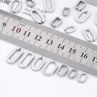 Thép Không Gỉ Hình Bầu Dục Cho DIY Dây Chuyền Và Bracelet - Phụ Kiện Thời Trang Không Phai Màu
