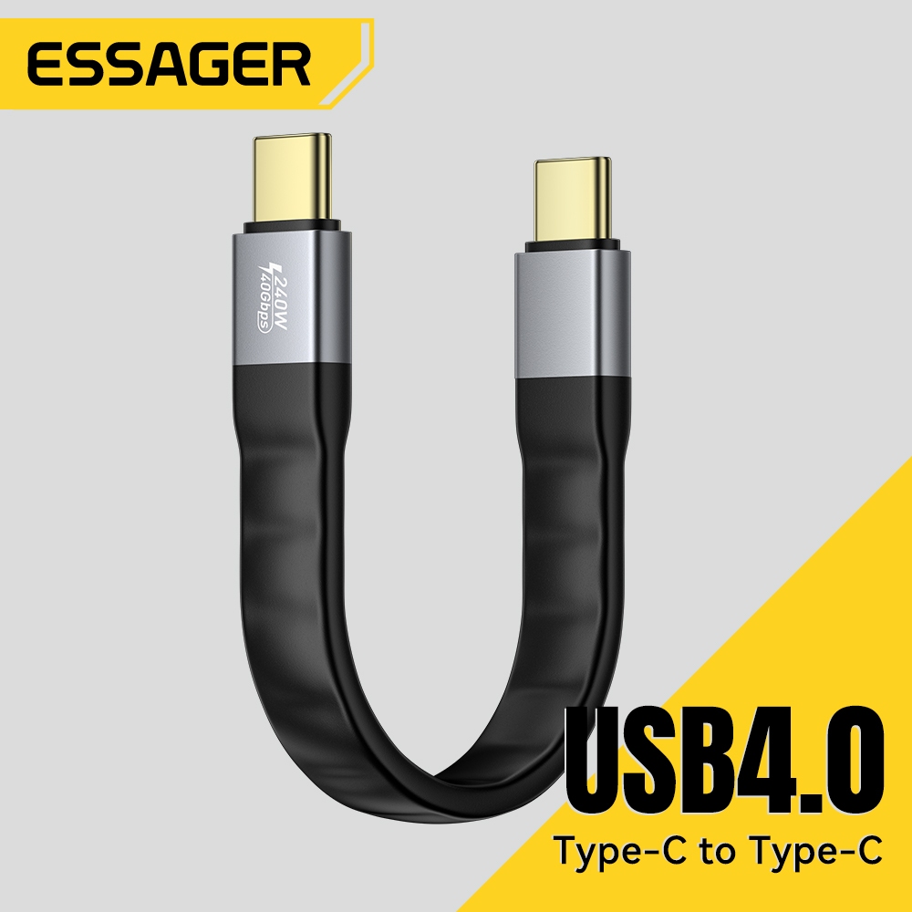 Essager USB 4.0 / 3.1 Cáp Type-C Tất Cả Trong Một 240W / 60W PD Sạc Nhanh 40Gbps Truyền Cho Camera Điện Thoại Ổ Cứng Di Động