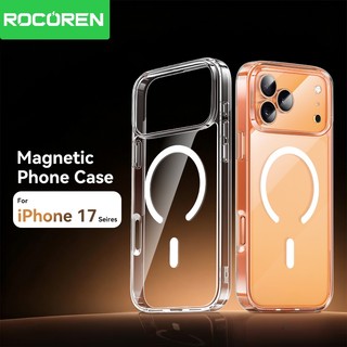 Ốp Điện Thoại Từ Tính Rocoren Cho iPhone 17 Pro Max Air Series Siêu Trong Suốt Mỏng Trong Suốt Vỏ Điện Thoại Chống Sốc