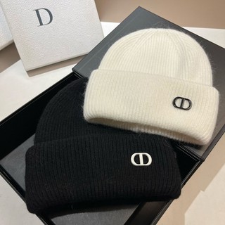 Mũ dệt kim len ấm áp mùa đông, họa tiết chữ trendy cho nam và nữ