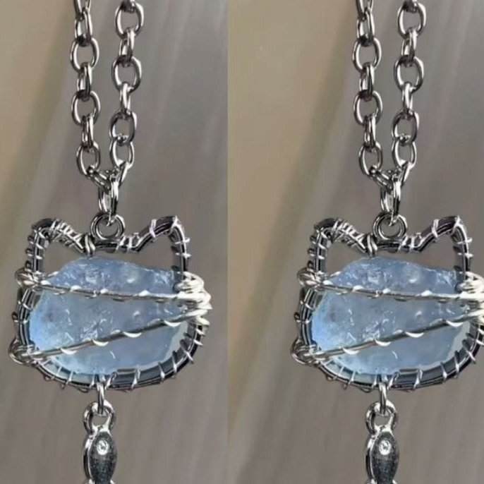 Vòng cổ cá nhỏ hình pha lê cho mèo