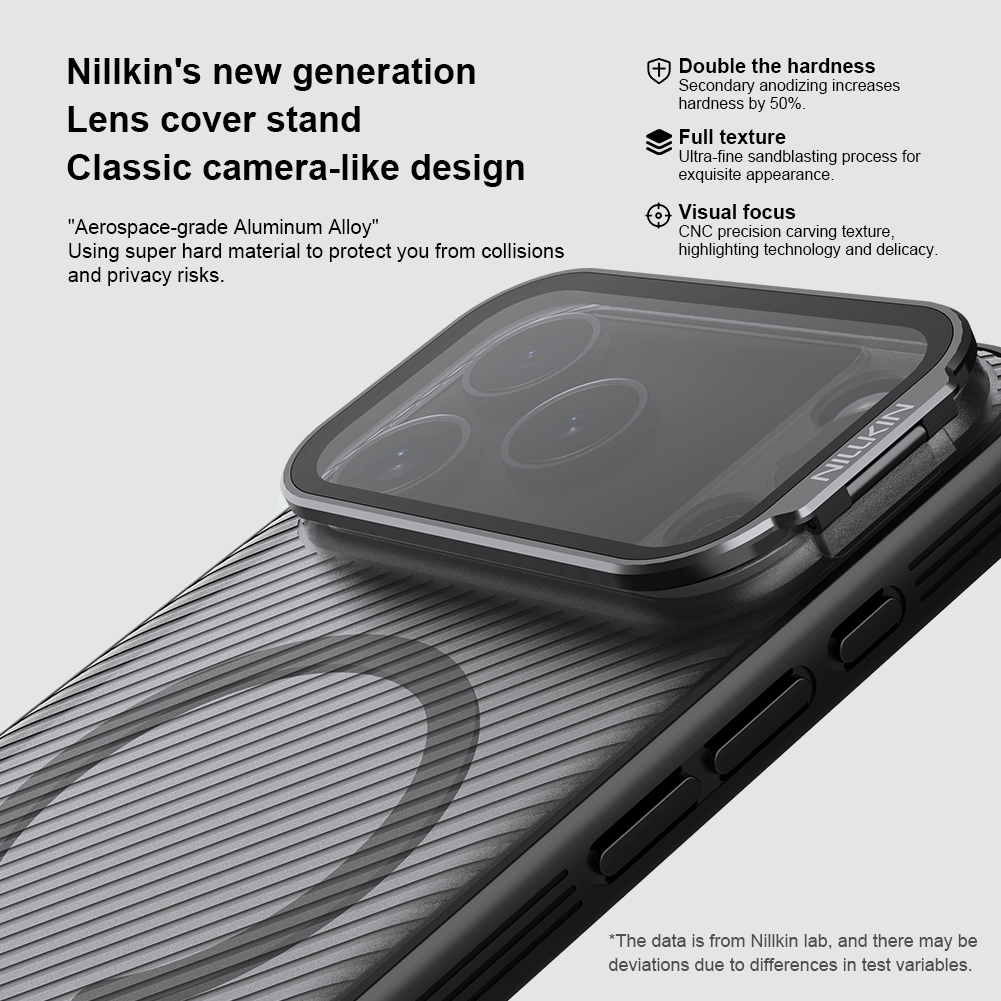 Nillkin Cho iPhone 17 Pro Max Camshield ProP PC TPU Chống Sốc Nam Châm Từ Tính Bảo Vệ Ống Kính Máy Ảnh Chân Đế Ốp Lưng Cứng Vỏ Điện Thoại Vỏ