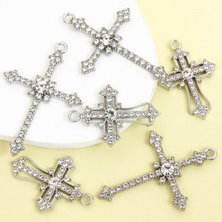 10 Chiếc Phong Cách Baroque Ánh Sáng Sang Trọng Đầy Sao Cross Charms Với Đá Lấp Lánh, Mặt Dây Hợp Kim Kẽm Tinh Tế Cho DIY Vòng Cổ Quyến Rũ Bông Tai Móc Khóa Dây Thắt Lưng Và Hơn Thế nữa