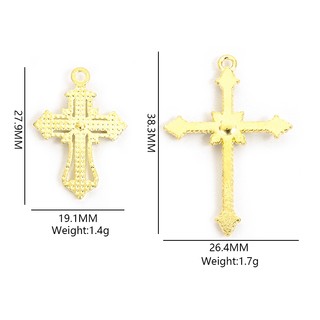 10 Chiếc Phong Cách Baroque Ánh Sáng Sang Trọng Đầy Sao Cross Charms Với Đá Lấp Lánh, Mặt Dây Hợp Kim Kẽm Tinh Tế Cho DIY Vòng Cổ Quyến Rũ Bông Tai Móc Khóa Dây Thắt Lưng Và Hơn Thế nữa