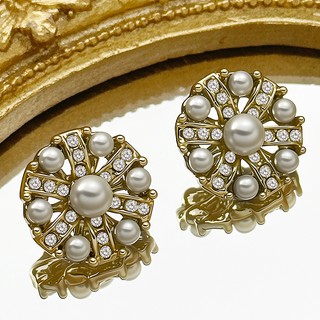 Giả Ngọc Trai Áo Sơ Mi Nút Studded Hình Hoa Nút Áo Khoác Nữ Nút Trang Trí Quần Áo Phụ Kiện
