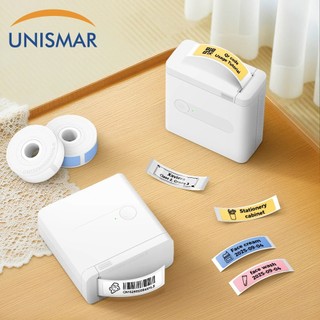 Unismar Máy in nhãn di động D12 Bluetooth, không dây, cắt tự động, in mã vạch, tên giá, nhãn dán mini