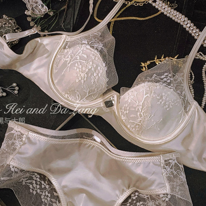 Bộ đồ lót Satin liền mạch dành cho nữ mùa hè Bộ áo ngực mỏng gợi cảm