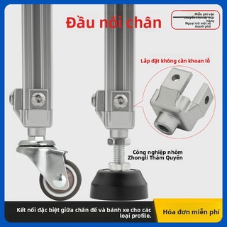 Chân đế nhôm định hình, phụ kiện nhôm định hình tiêu chuẩn Châu Âu 3030/4040, phụ kiện bánh xe sàn, đầu nối nối GUVI