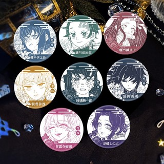 Bộ sưu tập huy hiệu nút cài áo Demon Slayer: Kimetsu no Yaiba với nhân vật Nezuko, Tanjiro và Inosuke - quà tặng hoàn hảo