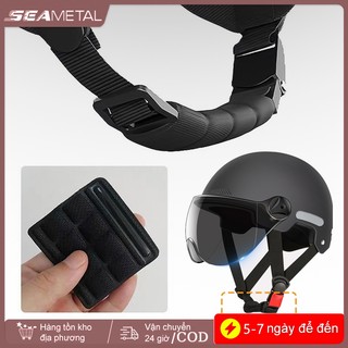 SEAMEMETALMETALL Mũ Bảo Hiểm Chin Pad Miếng Lót Bọt Bộ Chin Dây Đeo Đệm Thay Thế Đa Năng Cho Xe Đạp Xe Đạp Xe Đạp Xe Máy Đua Mũ Bảo Hiểm