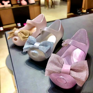 Melissa 2025 Phong Cách Mới Nữ Giày Sandal Công Chúa Nơ Đế Mềm Giày Thạch