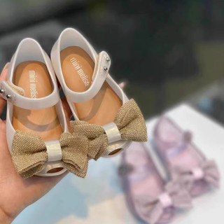 Melissa 2025 Phong Cách Mới Nữ Giày Sandal Công Chúa Nơ Đế Mềm Giày Thạch