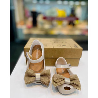 Melissa 2025 Phong Cách Mới Nữ Giày Sandal Công Chúa Nơ Đế Mềm Giày Thạch