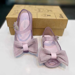 Melissa 2025 Phong Cách Mới Nữ Giày Sandal Công Chúa Nơ Đế Mềm Giày Thạch