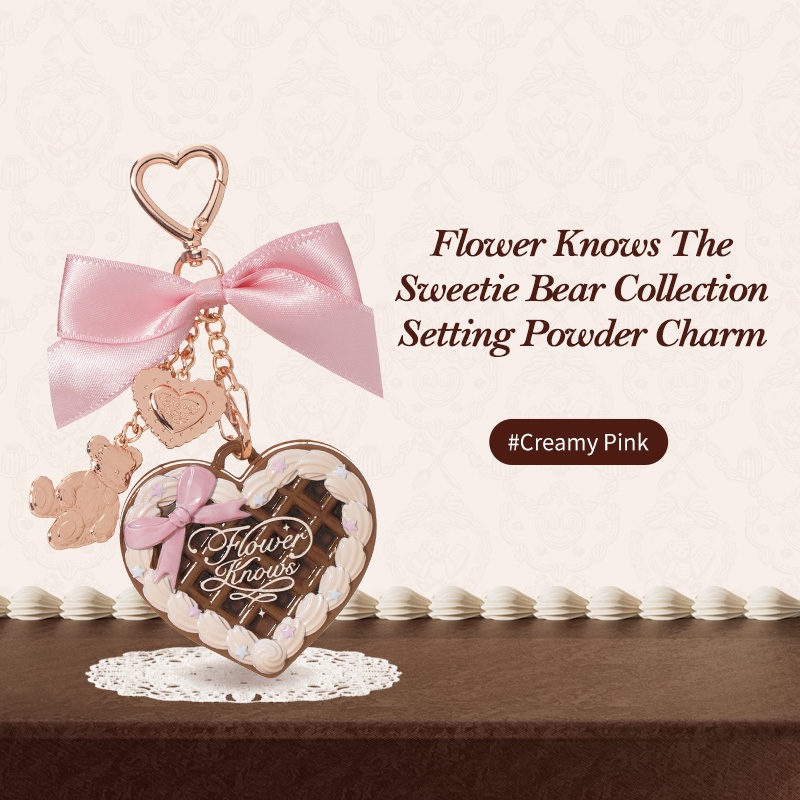 Flower Knows The Sweetie Bear Collection Setting Powder Charm / Bột ép Mini
