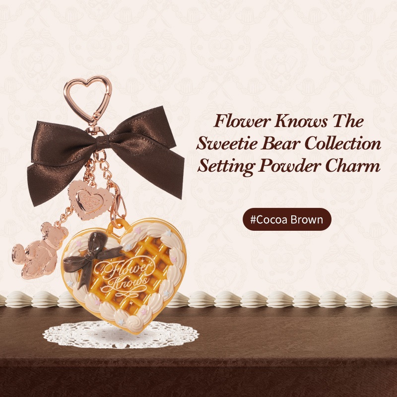 Flower Knows The Sweetie Bear Collection Setting Powder Charm / Bột ép Mini