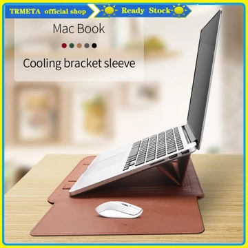 Laptop Da PU Cho Macbook Pro M5 16inch Pro M5 14 Inch Macbook NEO 13 A3404 2026 Air Pro 13 M2 13,6 14,2 15 16 Inch Túi Đựng Laptop Có Chân Đế & Miếng Lót Chuột