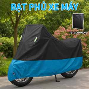 Mẫu mới Bạt Phủ Xe Máy Chống Mưa, Nắng, Bao Tất Cả Các Mùa Bụi Bẩn Chất Lượng Cao Chống Thấm Tuyệt Đối, Bao Trùm Cả Xe Với lỗ khóa