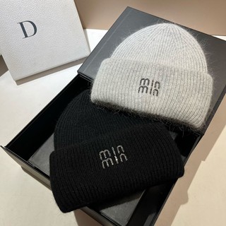 Mũ len dệt kim ấm áp mùa đông, họa tiết chữ trendy cho cả nam và nữ