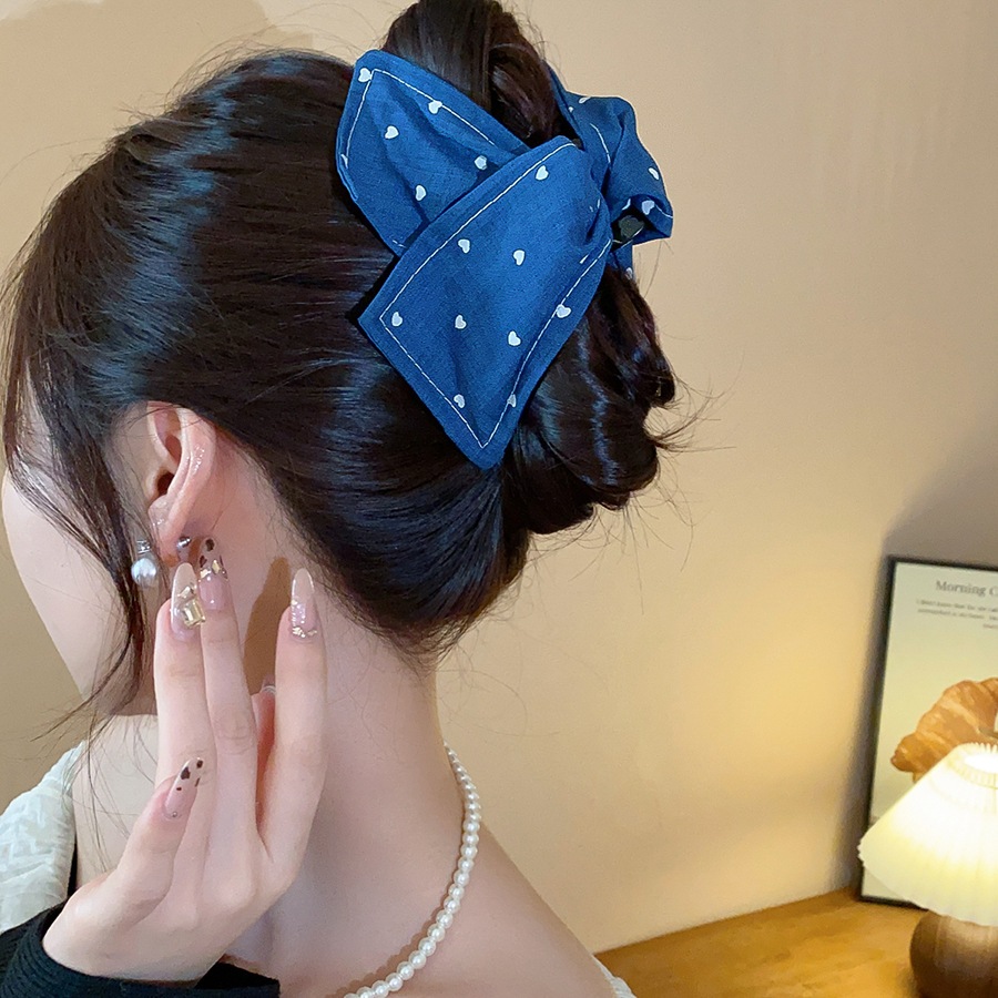 Dây buộc tóc vải chấm bi phong cách Hàn Quốc - Phụ kiện tóc thời thượng