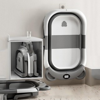 Bồn tắm cho thú cưng, Bồn tắm thú cưng di động gấp, Bồn tắm cho chó có cảm biến nhiệt độ, Thảm mềm, phích cắm thoát nước cho chó nhỏ Mèo