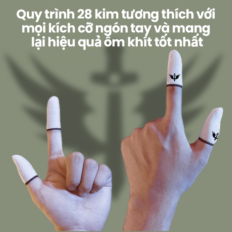 Bluewow New Hot Style [Thiên thần sa ngã] Găng tay tay chơi game Ngón tay cái chạm vào (2 CÁI) Chống mồ hôi PUBG COD Call of duty Huyền thoại di động trạng thái sinh tồn - ảnh 2