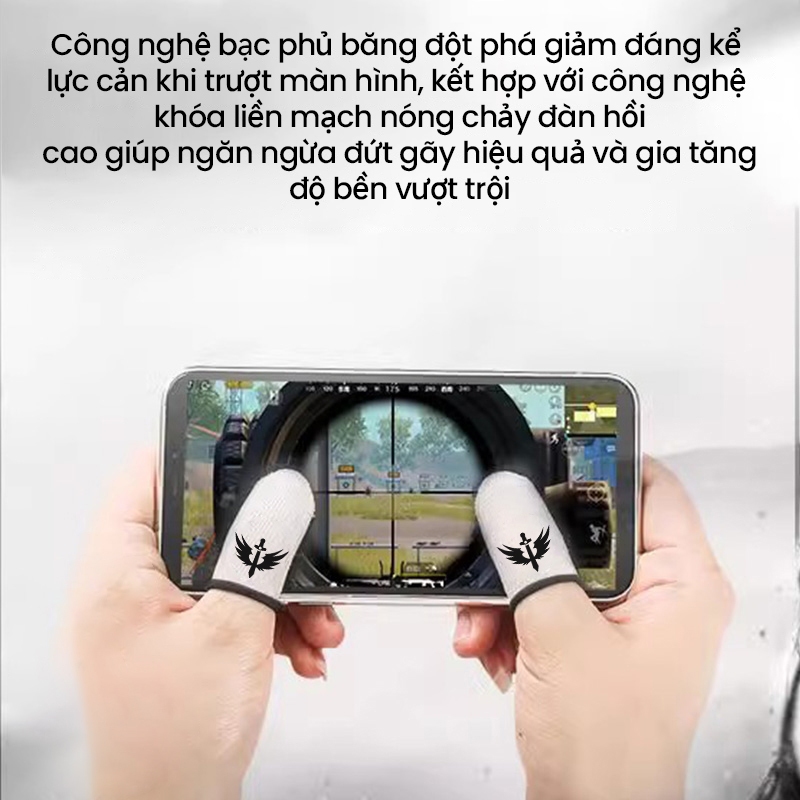 Bluewow New Hot Style [Thiên thần sa ngã] Găng tay tay chơi game Ngón tay cái chạm vào (2 CÁI) Chống mồ hôi PUBG COD Call of duty Huyền thoại di động trạng thái sinh tồn - ảnh 3