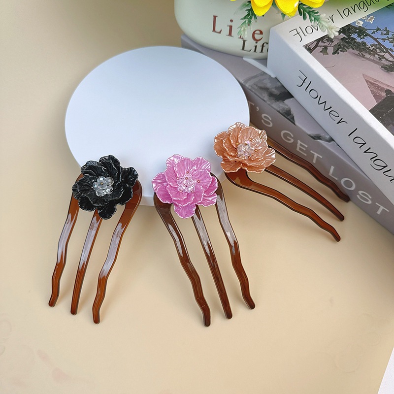 Mới! Kẹp tóc hình chữ U sóng ba gót chống trơn trượt, phù hợp cho cuộn tóc và đội mũ