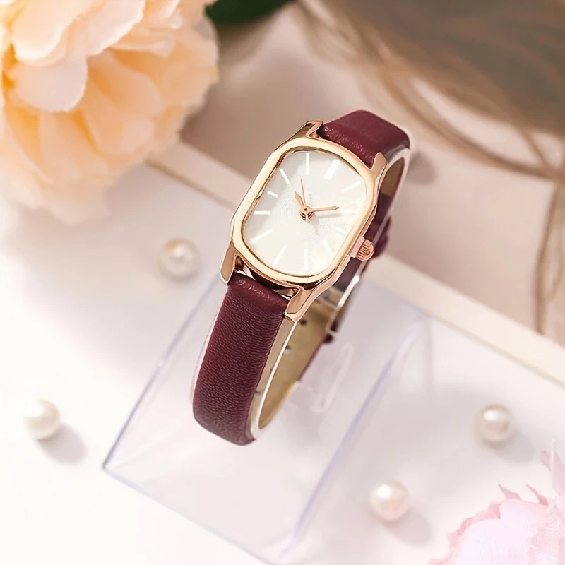 Đồng hồ đeo tay nữ cổ điển đơn giản hợp thời trang mới Đồng hồ đeo tay thạch anh