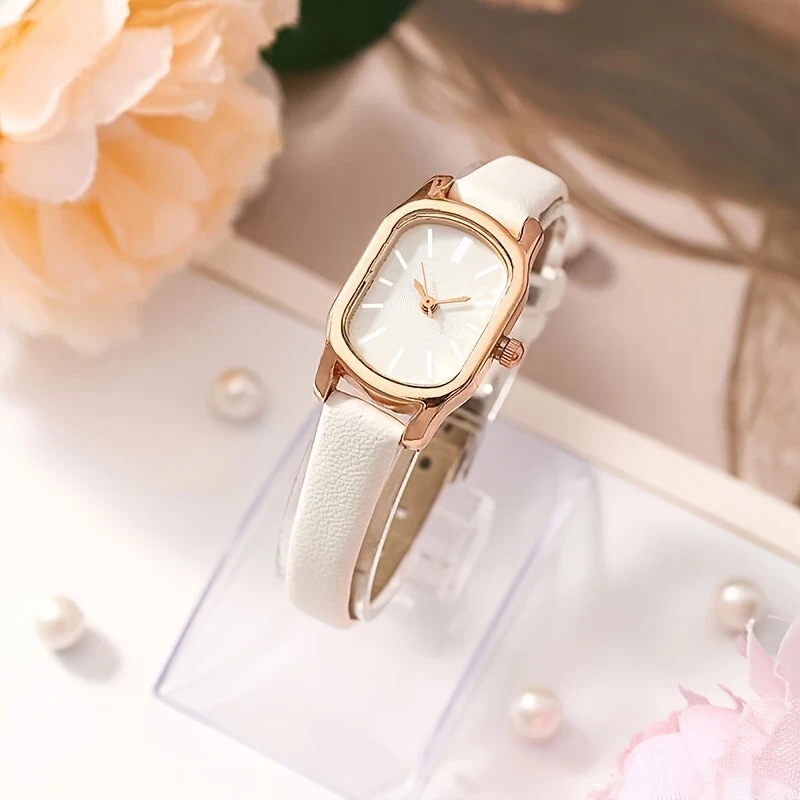 Đồng hồ đeo tay nữ cổ điển đơn giản hợp thời trang mới Đồng hồ đeo tay thạch anh