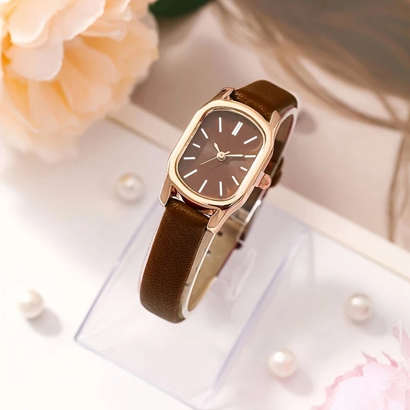 Đồng hồ đeo tay nữ cổ điển đơn giản hợp thời trang mới Đồng hồ đeo tay thạch anh