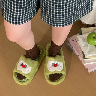 XIXITIAO Dép Cotton Dễ Thương Thu Đông Ấm Áp Nữ Sinh Ký Túc Xá Thường Ngày