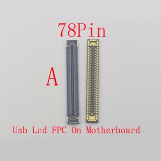 1-10 Chiếc Usb Màn Hình Lcd FPC Kết Nối Cắm Cho Samsung A12 A125 A04S A047F A02 A022 A23 A235 A13 A135F A136 A236 48 78 Pin Galaxy Sạc Flex Jack Liên Hệ