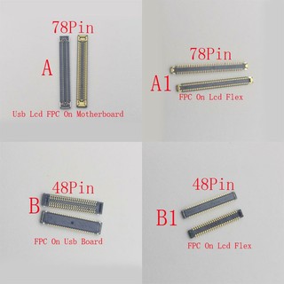 1-10 Chiếc Usb Màn Hình Lcd FPC Kết Nối Cắm Cho Samsung A12 A125 A04S A047F A02 A022 A23 A235 A13 A135F A136 A236 48 78 Pin Galaxy Sạc Flex Jack Liên Hệ