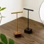 Kim Loại Trang Sức Đứng Nhẫn Tổ Chức T Đứng Bông Tai Treo Đế Gỗ Chắc Chắn Hiển Thị Giá Đỡ