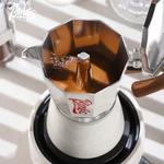 BINCOO Bộ máy pha cà phê gia đình Moka có máy xay cà phê thủ công Bộ cà phê Ý 3Cups / 6Cups — ảnh 6